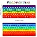 DEARIDAP Rainbow Keyboard Shape Silicone Squeeze Toys Bubble Fidget Sensory Toys Anxiety Stress Reliever Autism Toy for Kids Adults School Classroom Gift Party Favors - Image 4