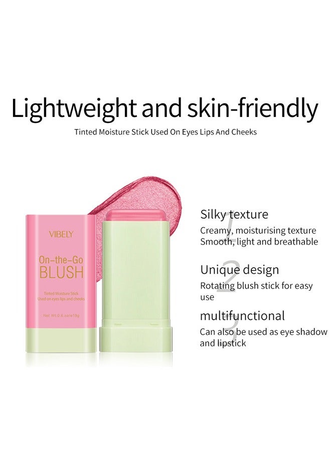 فايبلي على الذهاب أحمر الخدود ، أحمر الخدود عصا أحمر الخدود ماكياج العصا ، كريم أحمر الخدود للون الخدين ، طويلة الأمد ، وذات مظهر طبيعي ، كريم خدود الخوخ مشرق لارتداء اليومية 3D عصا عجب #V01 - Image 4