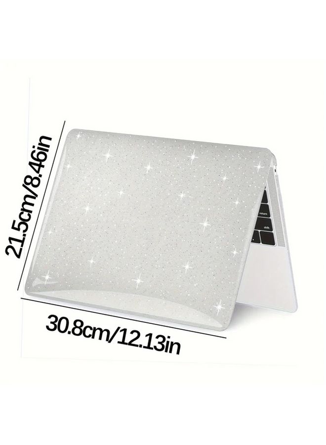 Gypsophila White Glitter Hard Case For MacBook Air 15 3 Inch A2941 Transparent Glossy Protective Cover - Image 2