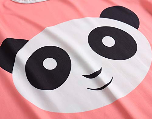 MyFav Big Girls Sleeveless Pajama Sets Cute Panda Polka Dot Sleepwear Loungewear (Panda, 12 Years) - Image 4