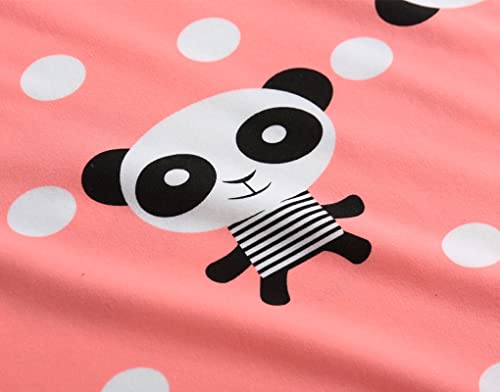 MyFav Big Girls Sleeveless Pajama Sets Cute Panda Polka Dot Sleepwear Loungewear (Panda, 12 Years) - Image 5