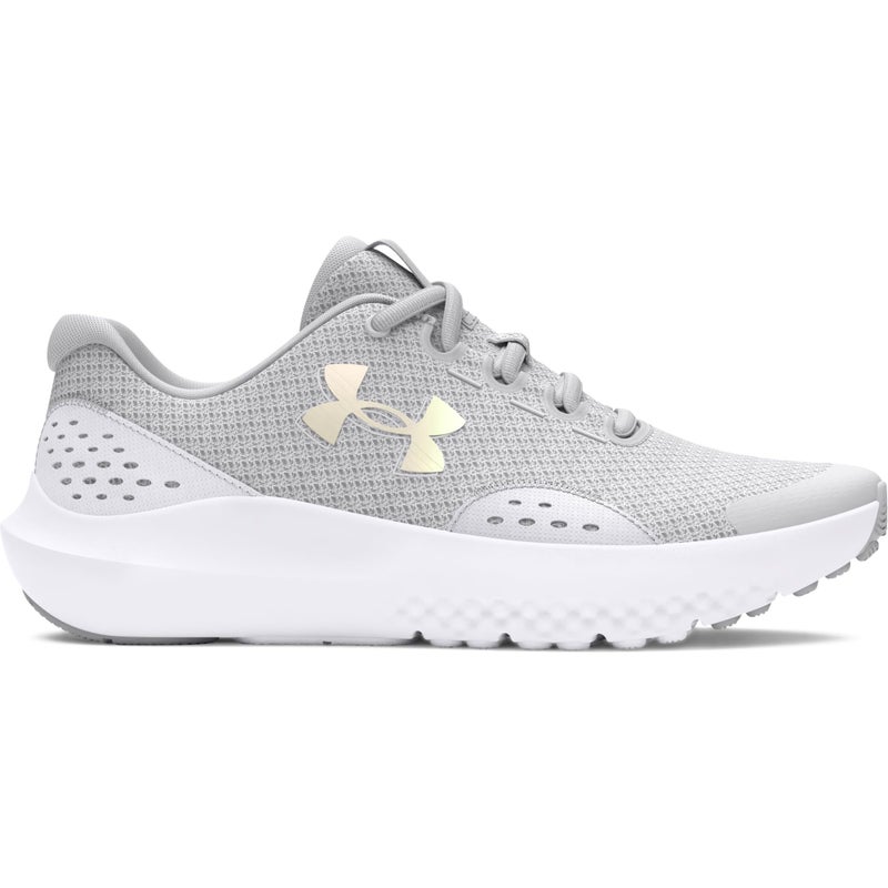 Under Armour Girls' Grade School Surge 4, (100) Halo Gray/White/Iridescent, 5, US - Image 5