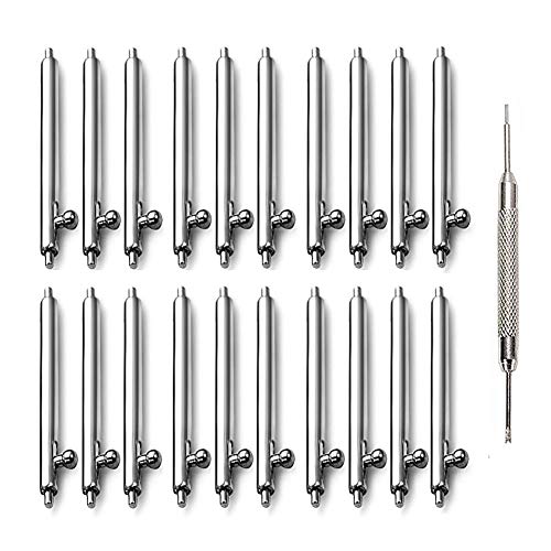 AOKELILY Quick Release Spring Bars Pins-20PCS 12mm 14mm 16mm 18mm 20mm 22mm 24mm Stainless Steel Watch Strap Belts Pins Diameter 1.13mm +Watch Repair Spring Bar Tool - Image 1