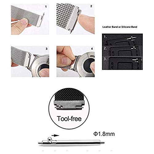 AOKELILY Quick Release Spring Bars Pins-20PCS 12mm 14mm 16mm 18mm 20mm 22mm 24mm Stainless Steel Watch Strap Belts Pins Diameter 1.13mm +Watch Repair Spring Bar Tool - Image 5