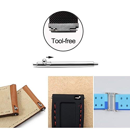 AOKELILY Quick Release Spring Bars Pins-20PCS 12mm 14mm 16mm 18mm 20mm 22mm 24mm Stainless Steel Watch Strap Belts Pins Diameter 1.13mm +Watch Repair Spring Bar Tool - Image 4