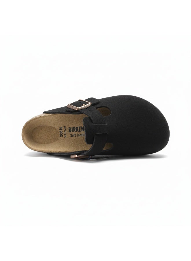 Birkenstock Boston Vegan Clogs – Black | Comfortable Casual Footwear - Image 2