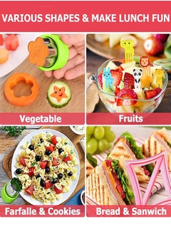 BELLSBERRY 23 Pcs Kids Sandwich Cutter Set with Stainless Steel Cutters and Food Picks  - Image 2