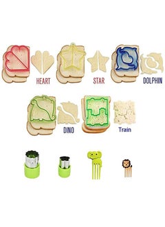 BELLSBERRY 23 Pcs Kids Sandwich Cutter Set with Stainless Steel Cutters and Food Picks  - Image 4