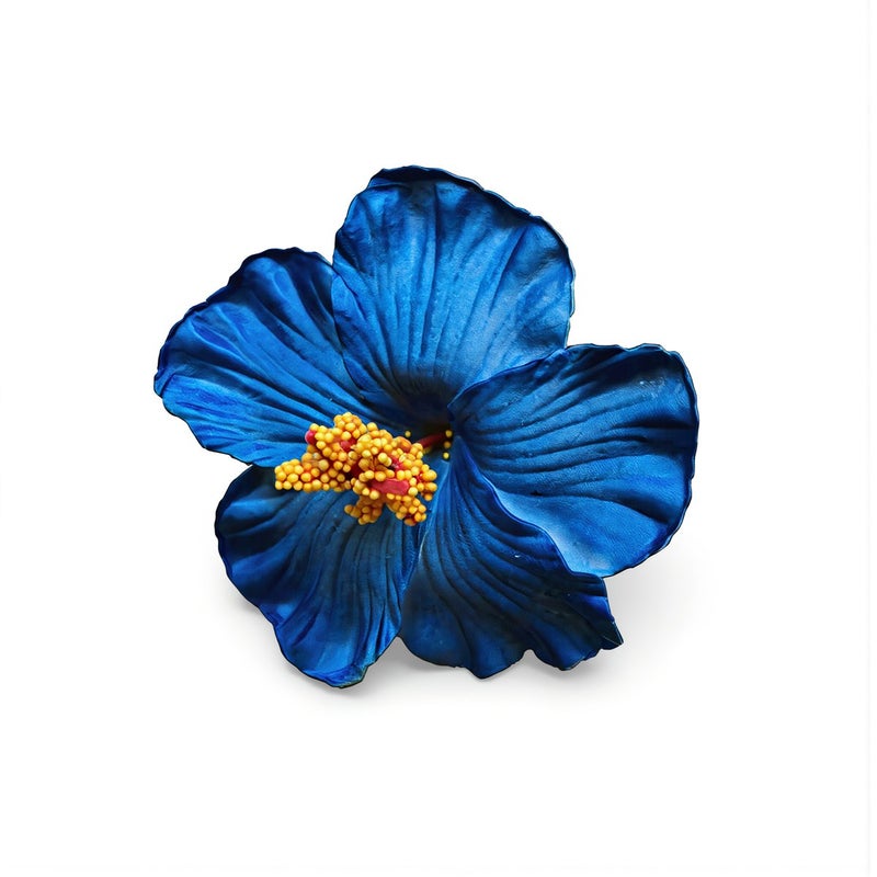 Hibiscus Flower Hair Clip Compact Portable Pocket Size Easy Carry Travel Hair Accessory - Image 1