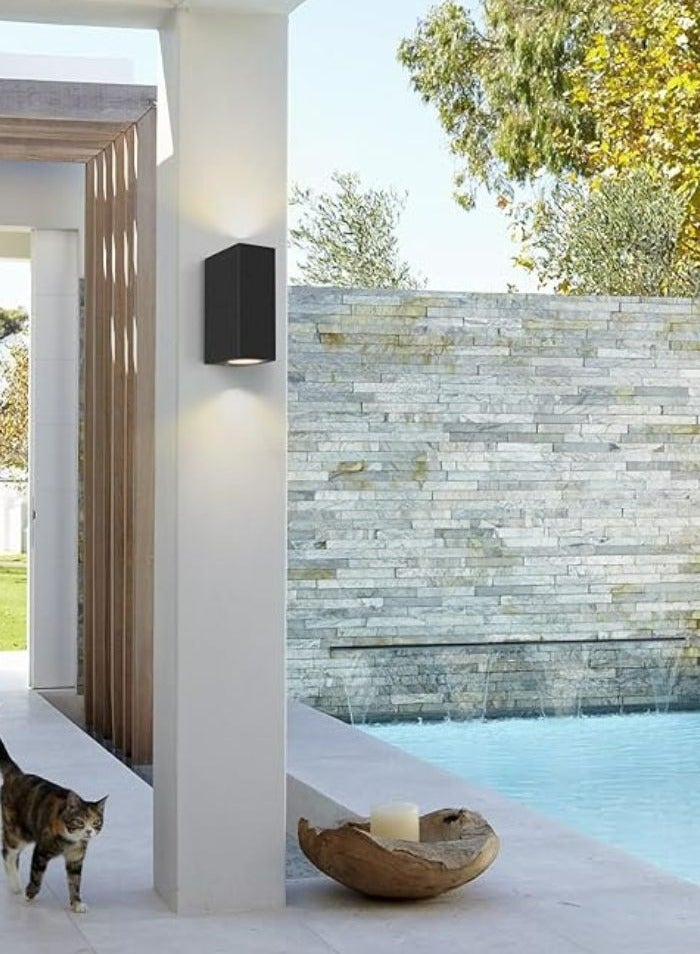 تيك لايت مصباح حائط خارجي من الألومنيوم  10 قطع,  أسود - Image 5