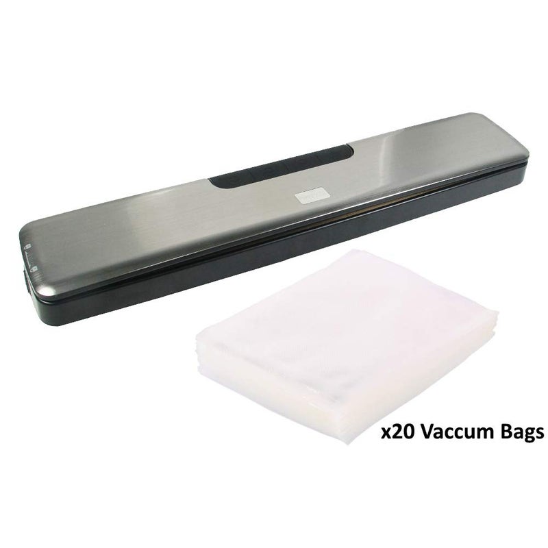 Puramate Prime Slim Vacuum Sealing and Packing Machine with 20 Vacuum Storage Bags Commercial Grade Stainless Steel Top Multifunction Settings for moist and dry food - Image 2