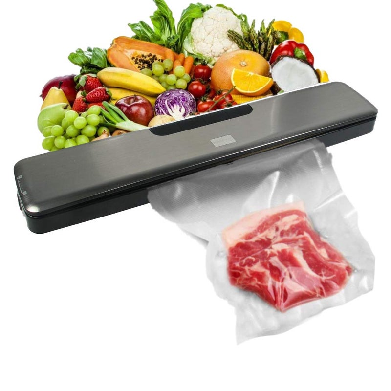 Puramate Prime Slim Vacuum Sealing and Packing Machine with 20 Vacuum Storage Bags Commercial Grade Stainless Steel Top Multifunction Settings for moist and dry food - Image 4