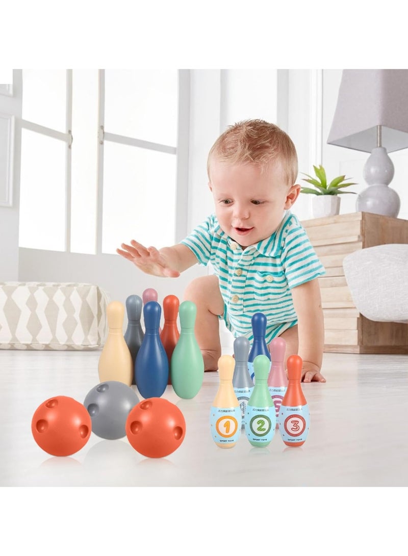 CMGTYYD Kids Bowling Set - 12 Bowling Pins 6 Rings Indoor and Outdoor Skittle Set with 3 Balls - Colourful Lightweight Plastic Bowling Toy for Toddlers and Children - Fun Skill-Building Playset for Ages 3+ Years - Image 3