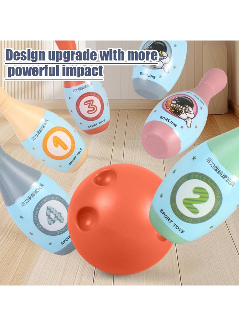 CMGTYYD Kids Bowling Set - 12 Bowling Pins 6 Rings Indoor and Outdoor Skittle Set with 3 Balls - Colourful Lightweight Plastic Bowling Toy for Toddlers and Children - Fun Skill-Building Playset for Ages 3+ Years - Image 4