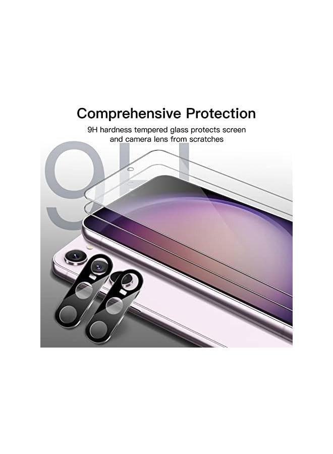 Jetech Screen Protector for Galaxy S23+ / S23 Plus 5G 6.6-Inch with Camera Lens Protector, Tempered Glass Film, Fingerprint ID Compatible, HD Clear, 2-Pack Each - Image 4