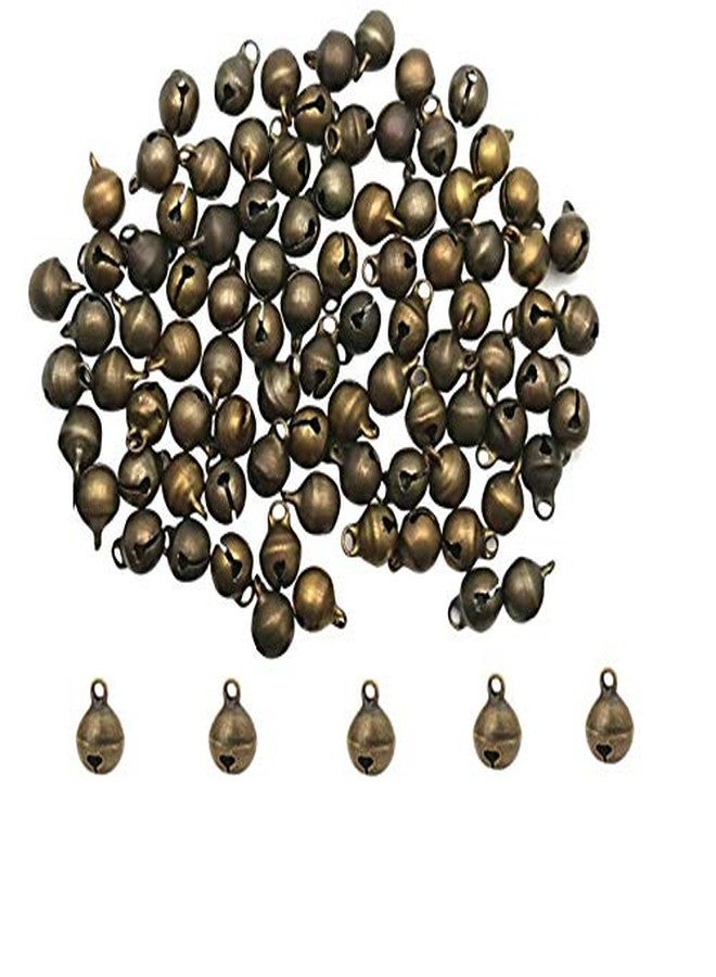 LASSUM 100 6mm Vintage Alloy Bronze Small Jingle Bell,Mini Bell for DIY Bracelet Anklets Necklace Knitting/Jewelry Making - Image 1