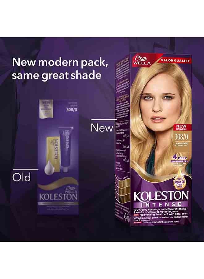 WELLA Koleston Intense Hair Color 308/0 Light Blonde - Image 3