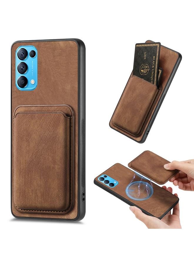 S-TOP Case For OPPO Reno5 5G Retro Leather Card Bag Magnetic Phone Case - Image 1