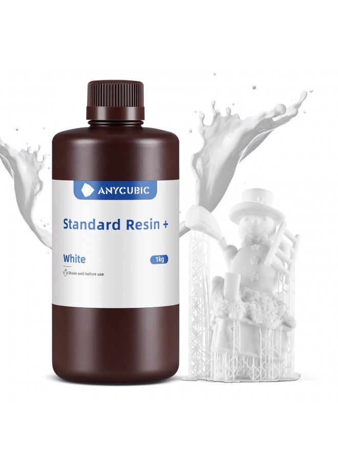 Anycubic - ANYCUBIC Upgraded Standard 3D Printer Resin, 405nm SLA Fast UV-Curing Resin, High Precision & Rapid Photopolymer for 8K Capable LCD/DLP/SLA 3D Printing (White, 1000g) - Image 1