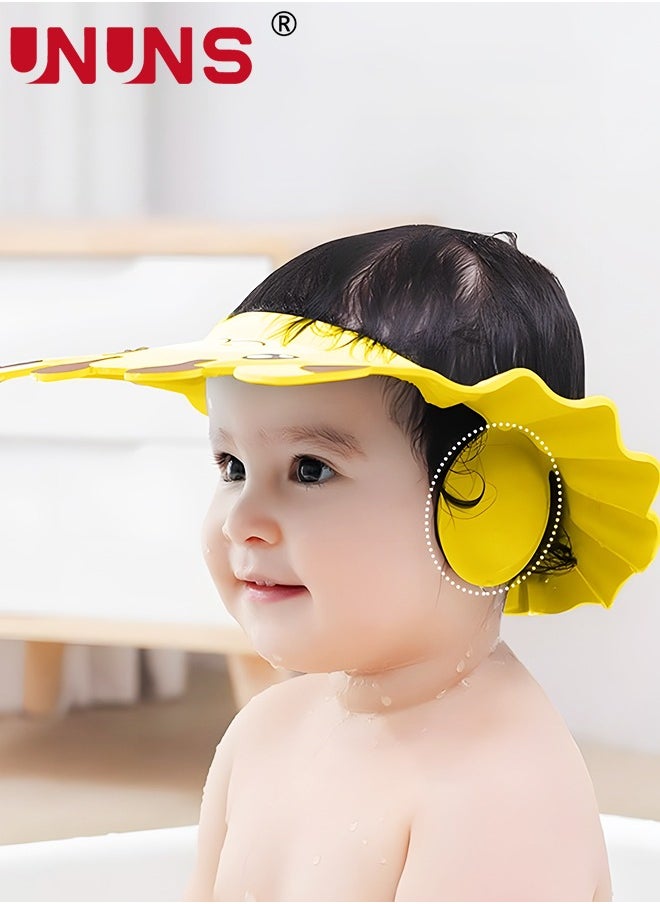 UNUNS - Baby Shower Bath Cap,4-Piece Shower Cap For Kids,Baby Shower Cap Shield With Watering Can,Cute Animal Shape Makes The Baby Bath More Fun - Image 1