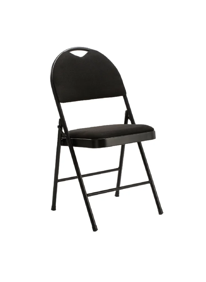ميكاسا كرسي مبطن قابل للطي بدون ذراعين وأقدام مقاومة للانزلاق أسود 49 × 89 × 46 سم SC25012 BLK