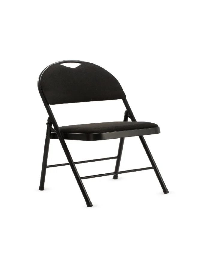 ميكاسا كرسي مبطن قابل للطي بدون ذراعين وأقدام مقاومة للانزلاق أسود 49 × 89 × 46 سم SC25012 BLK