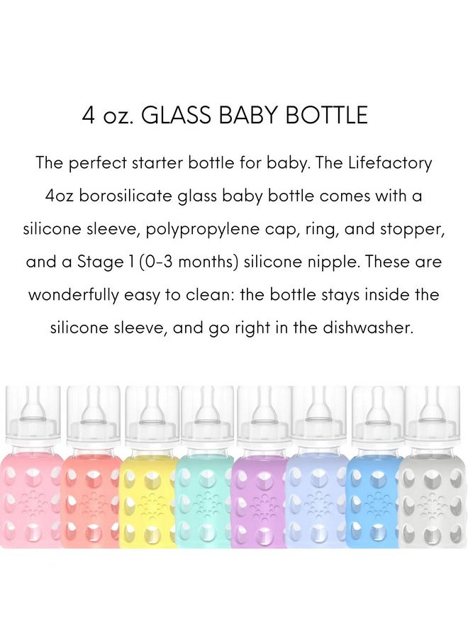 lifefactory 4Oz/9Oz Glass Baby Bottle 4Pk (Pink/Lavender/Raspberry/Grape)  - Image 4