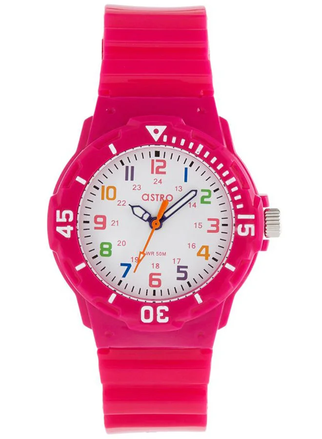 ASTRO Kids Unisex Analog Round Shape Plastic Wrist Watch A9820-PPPW - 30 Mm
