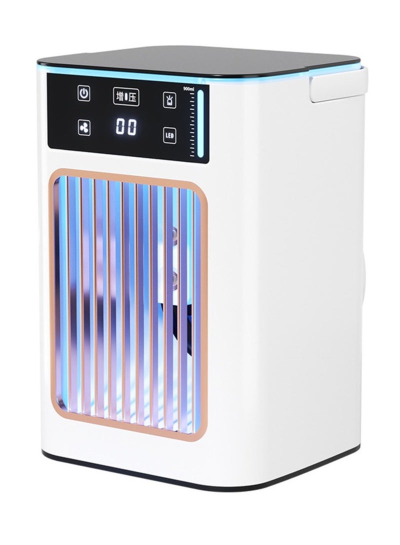 Portable Air Conditioners, 4-IN-1 AC Unit, 900ml Dual Tank Evaporative Air Cooler, 7 Color Lights Personal Mini Air Conditioner, Small Portable Cooling Fan for Room Office  - Image 1