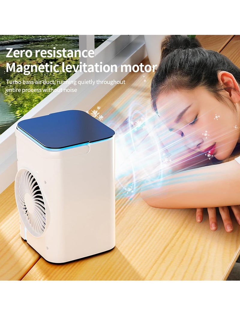Portable Air Conditioners, 4-IN-1 AC Unit, 900ml Dual Tank Evaporative Air Cooler, 7 Color Lights Personal Mini Air Conditioner, Small Portable Cooling Fan for Room Office  - Image 3