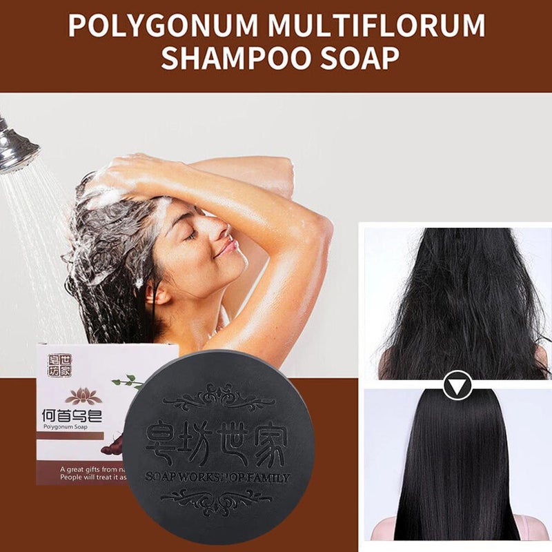 Polygonum multiflorum soap, handmade soap, Polygonum multiflorum shampoo soap, essential oil soap, hair washing soap, anti-mite soap, facial soap. - Image 2