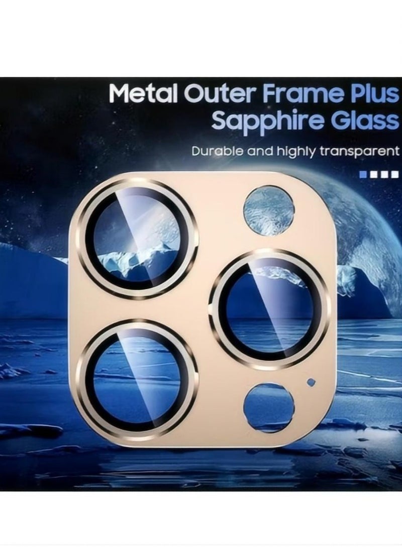 For iPhone 16 Pro/iPhone 16 Pro Max Camera Lens Protector [Drop Protection] [Full Coverage] [3D Metal] [Case Friendly] Tempered Glass Camera Cover for iPhone 16 Pro Max—Desert Titanium - Image 4