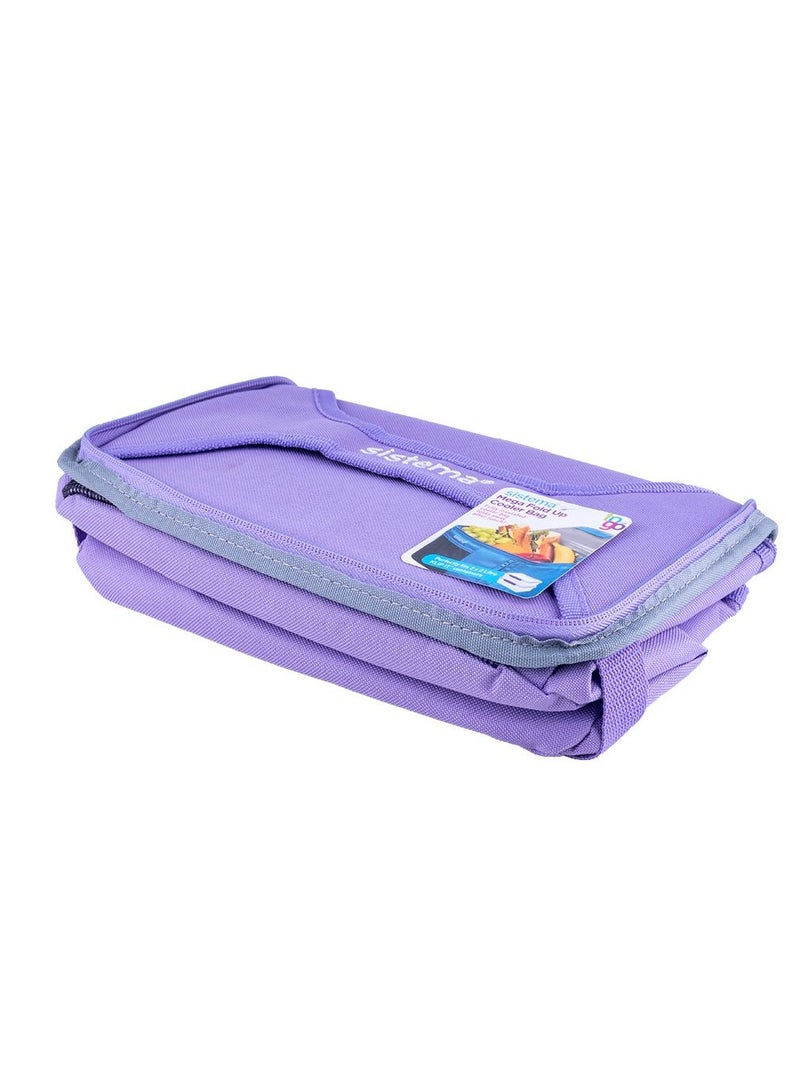 Sistema Mega Fold Up Cooler Bag Lilac – Insulated Reusable Lunch Cooler with Foldable Design, Thermal Food Storage Bag for Picnic, Grocery Shopping, Travel, Camping & Outdoor Adventures - Image 2