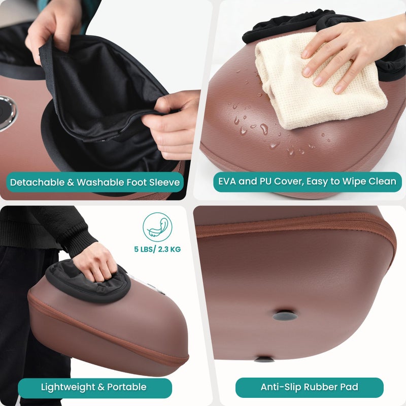 Nekteck Shiatsu Foot Massager Machine with Soothing Heat, FSA Eligible Air Compression Deep Kneading Therapy, Improve Blood Circulation and Foot Wellness, Relax for Home Office Use, HSA Eligible - Image 5