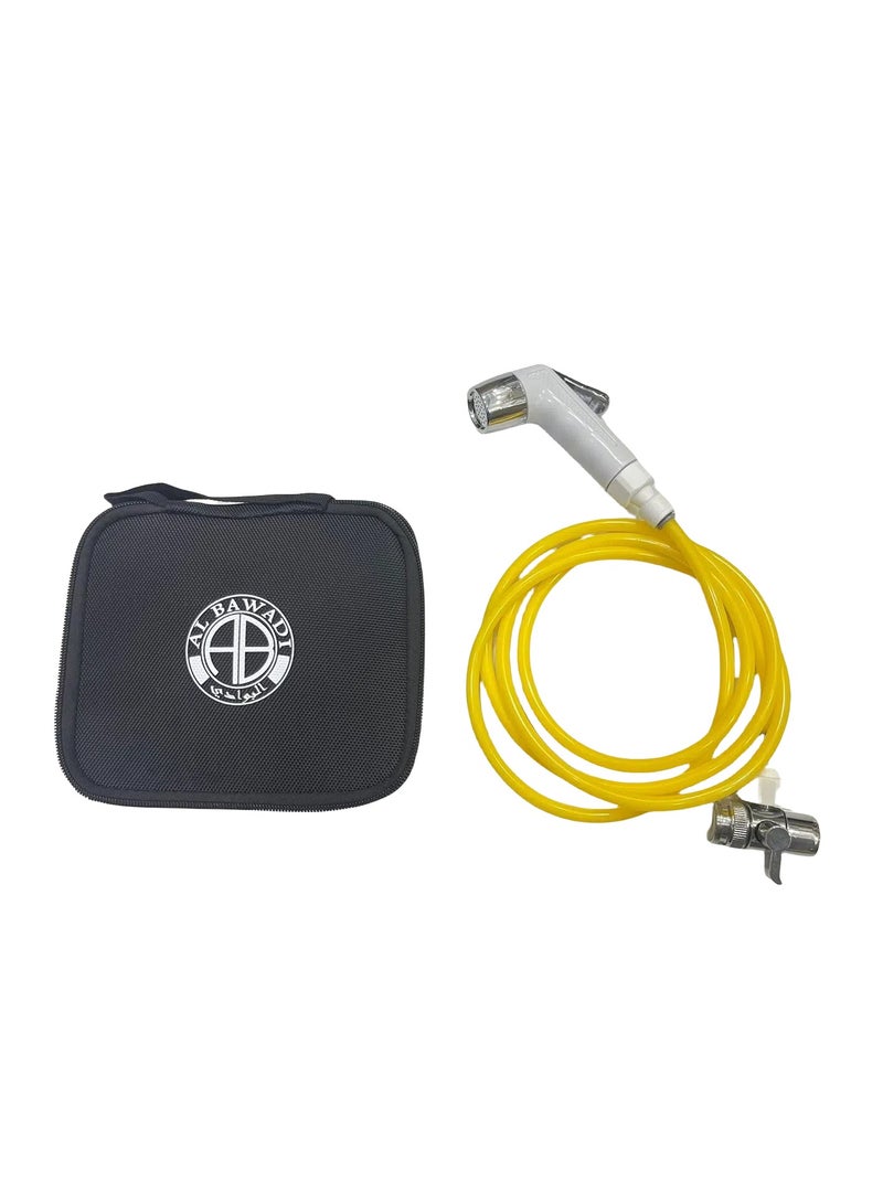 Albawadi Portable Manual Shattaf Toilet Hand Spray Bidet Water Pump With Bag - Image 1