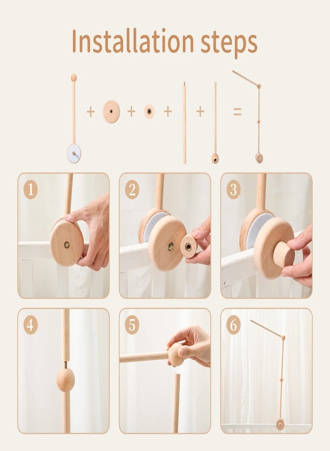 let's make Baby Crib Mobile Arm - Wooden Baby Mobile Crib Holder for Mobile Hanging Baby Crib Attachment for Nursery Decor - Image 5