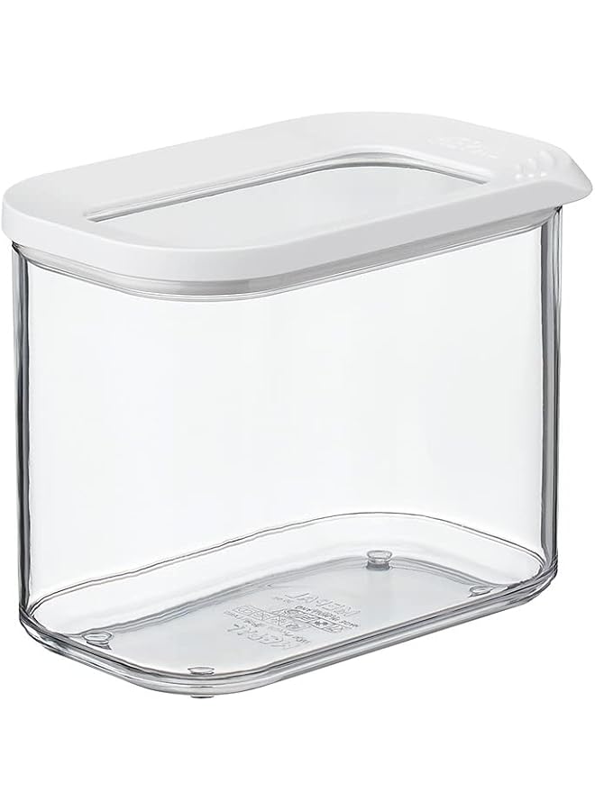 ميبال حاوية تخزين طعام شفافة من مودولا | ١٠٠٠ مل/٣٤ أونصة | مثالية للأطعمة الجافة | آمنة للغسل في غسالة الأطباق | غطاء أبيض بإطار | خالية من مادة BPA | صُنع في هولندا - Image 2