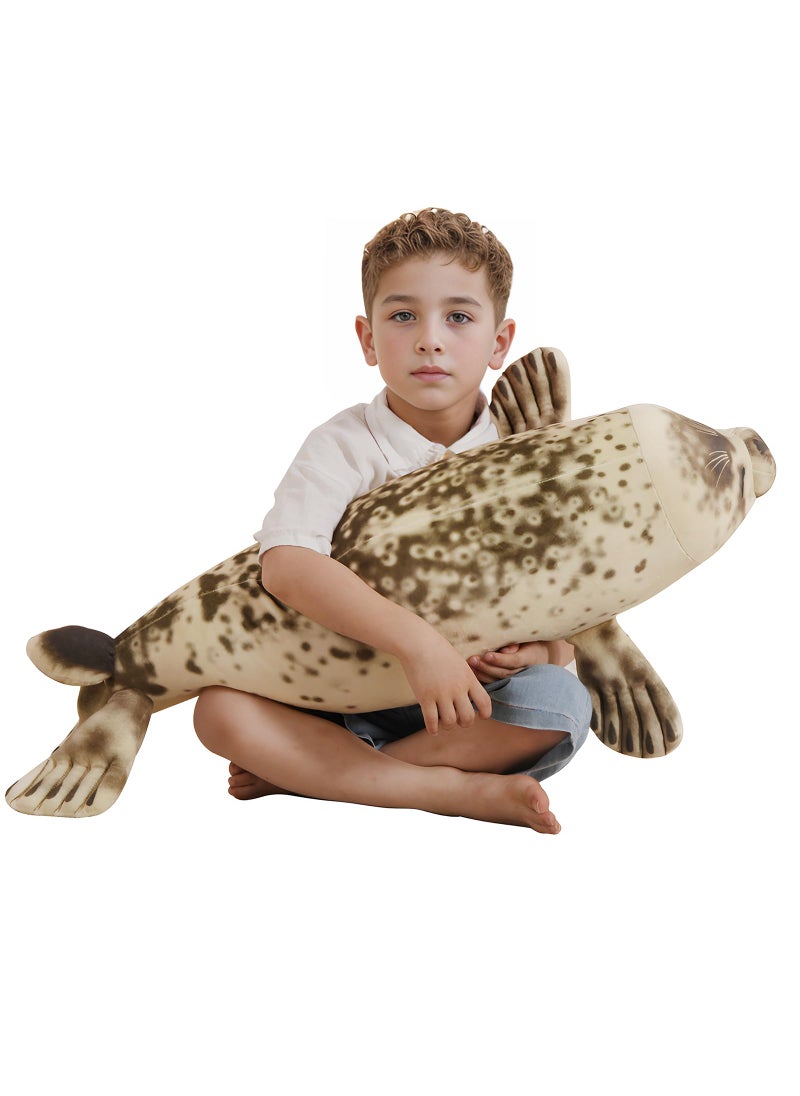 MMguai MMguai 32 inch Large Cute Ocean Seal Plush  Giant Cuddle Body Soft Pillow Plushies  Big Fat Seal Stuffed Animals Toy Room Decor  Gift for Girls and Boy  Christmas  Birthdays  - Image 4