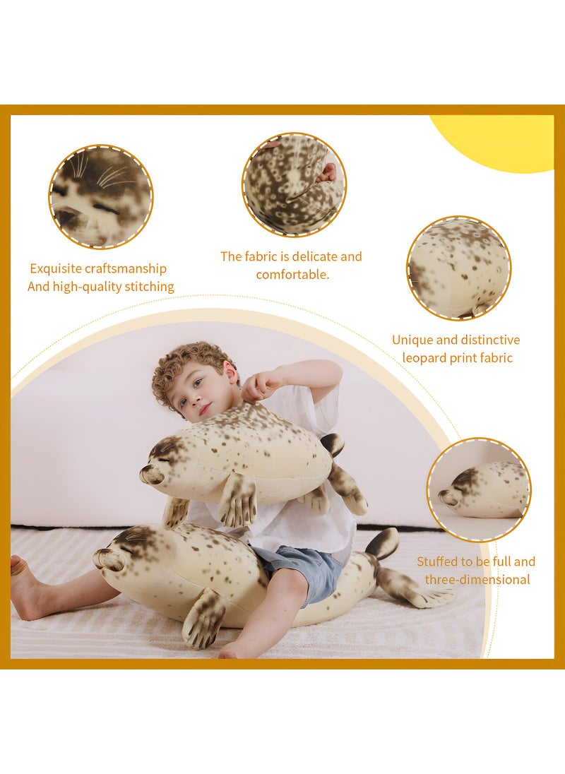 MMguai MMguai 32 inch Large Cute Ocean Seal Plush  Giant Cuddle Body Soft Pillow Plushies  Big Fat Seal Stuffed Animals Toy Room Decor  Gift for Girls and Boy  Christmas  Birthdays  - Image 3