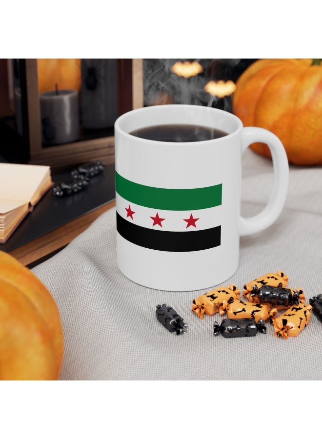 راين كوب قهوة سوريا بتصميم علم سوريا ذو الثلاث نجوم، 11 أونصة - Image 3