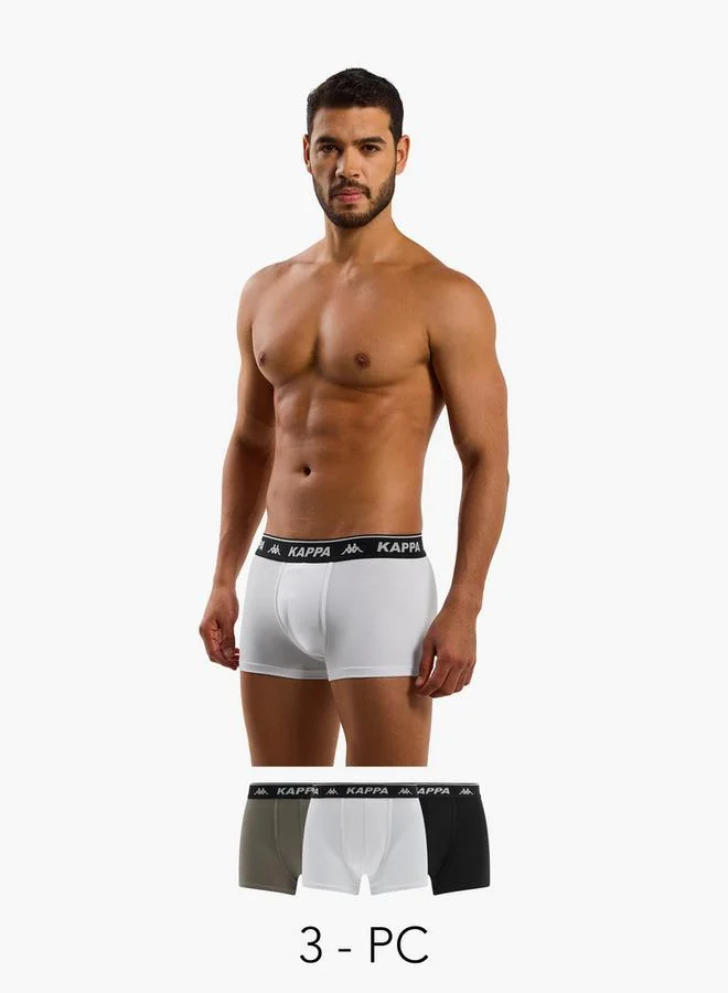 كابا Kappa Men Logo Print Trunks - Pack of 3