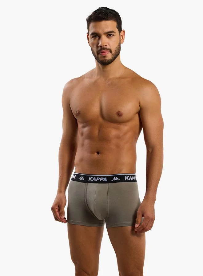 Kappa Kappa Men Logo Print Trunks - Pack of 3