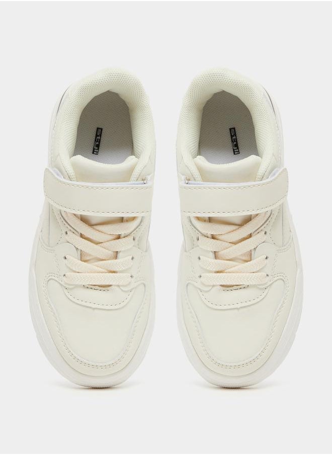 Styli Solid Low Top Trainer Shoes with Velcro Closure  - Image 5