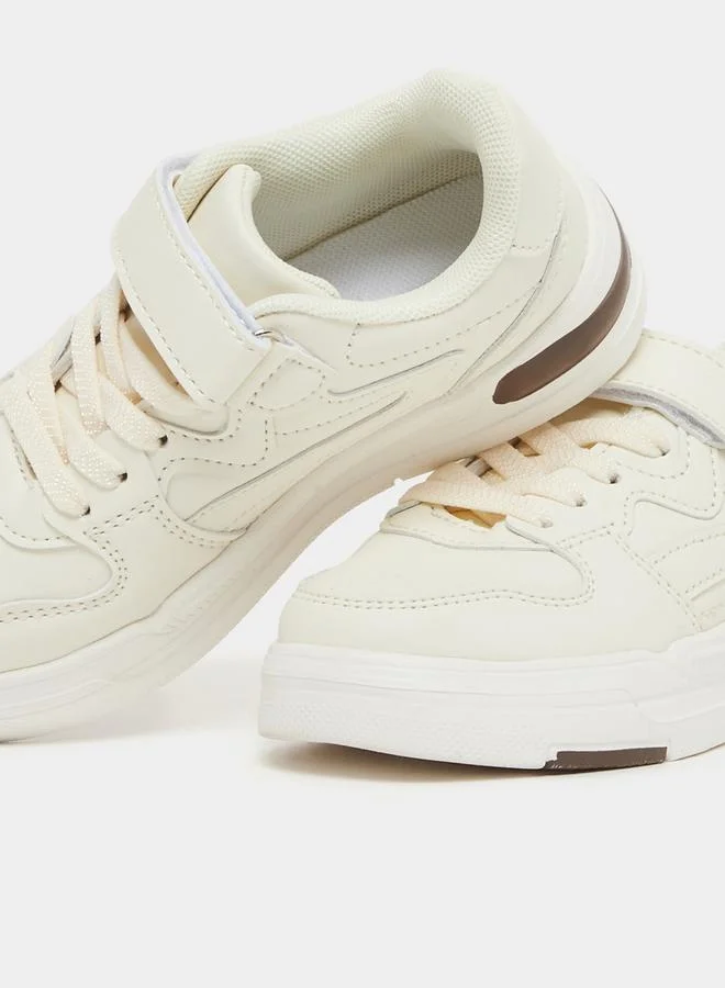 Styli Solid Low Top Trainer Shoes with Velcro Closure