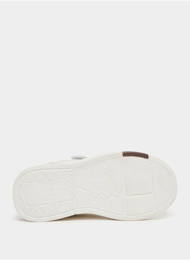 Solid Low Top Trainer Shoes with Velcro Closure