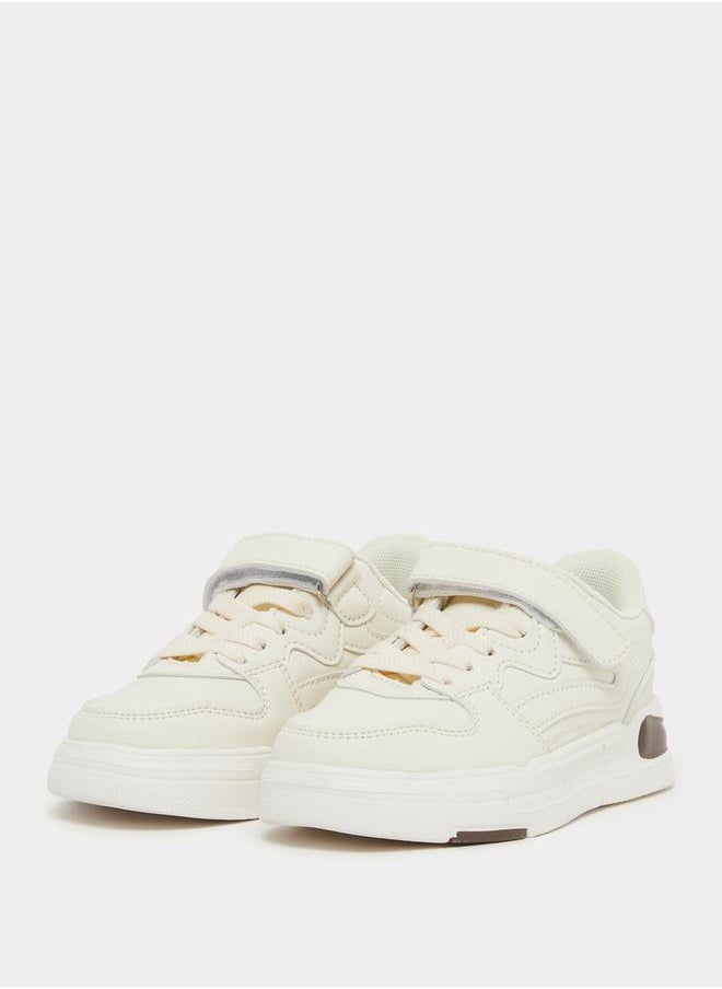 Styli Solid Low Top Trainer Shoes with Velcro Closure  - Image 2