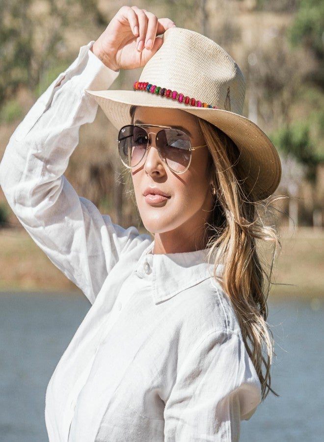 RainFlowwer Colorful Cowboy Hat Bands for Men Women Ethnic Western Fedora Panama Hat Belts Cowgirl Hatbands Cowboy Supply Hand Made Replacement - Image 4