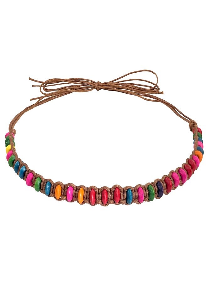 RainFlowwer Colorful Cowboy Hat Bands for Men Women Ethnic Western Fedora Panama Hat Belts Cowgirl Hatbands Cowboy Supply Hand Made Replacement - Image 1