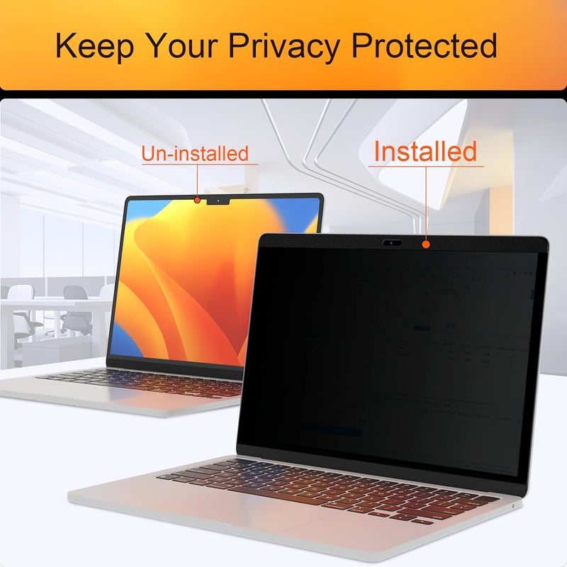 Mamol Privacy Screen MacBook Pro 15 Inch (2016-2019), Magnetic Removable Anti Blue Light Glare Filter Privacy Screen Protector for Apple Mac 15 in Laptop Model (A1707, A1990) - Image 2