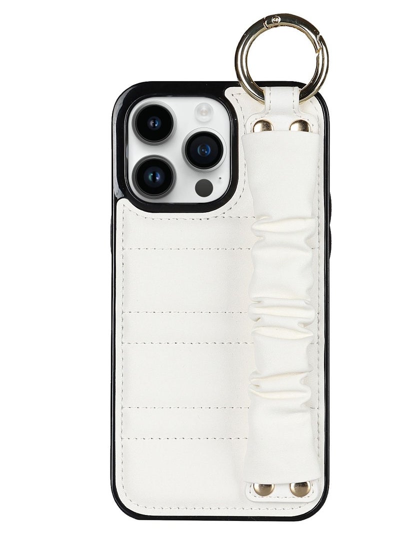 Suteni Elastic Wrist Band Back Cover Leather Card Slots Phone Case for iPhone - Image 1